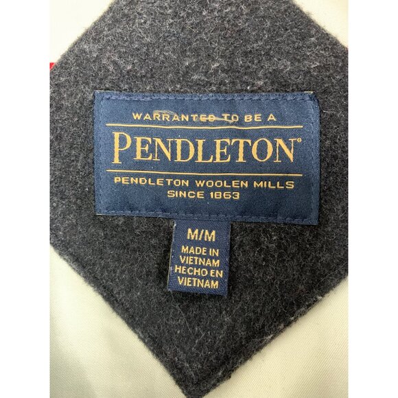 Pendleton Womens Wool Coat Charcoal Gray With Striped Lining Medium RX10348 EUC - Picture 5 of 15